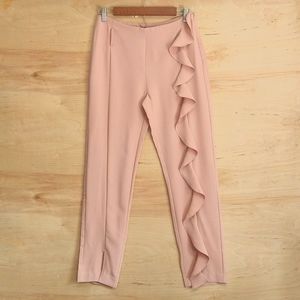 Casual Pant with Ruffle Wide Leg